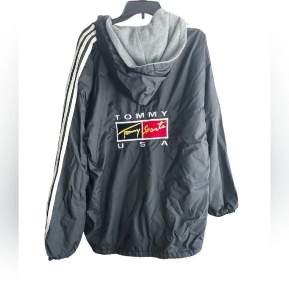 VINTAGE 90’S zstar TOMMY USA SPORTS ZIP-UP JACKET with hood - Picture 2 of 8